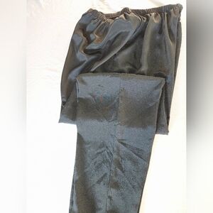 Fritzi Black Satin Pants Large Made in USA